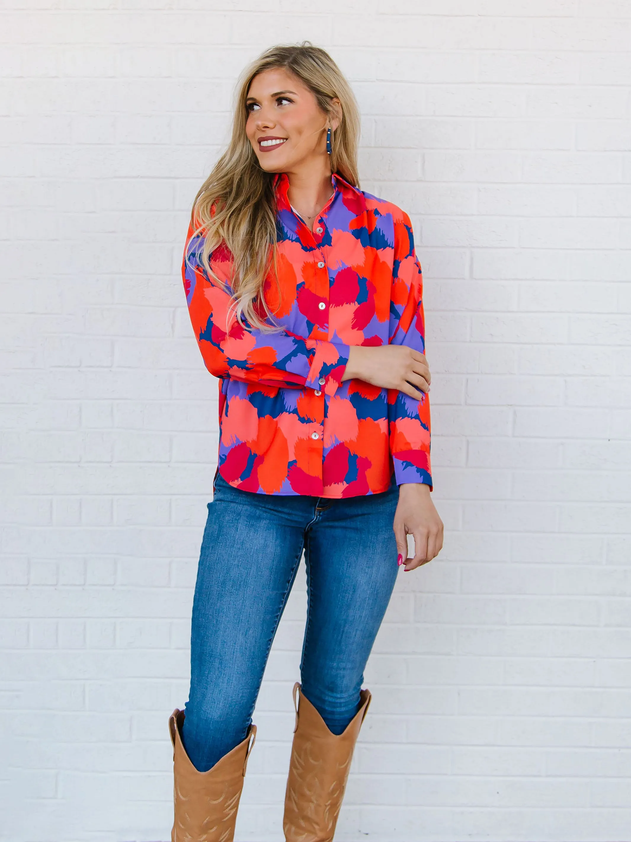 FINAL SALE - Ronan Top | Midnight Haze Orange sold by Michelle McDowell product image thumbnail 4