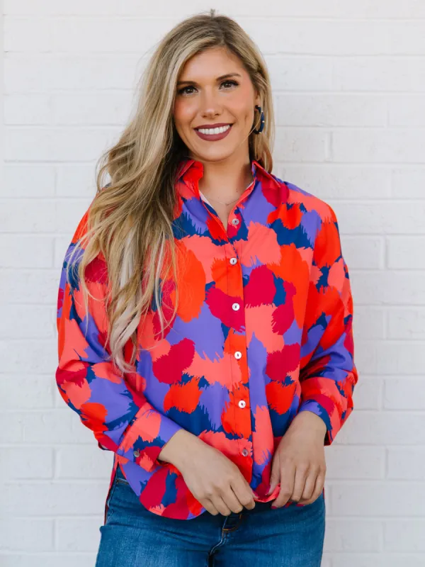 FINAL SALE - Ronan Top | Midnight Haze Orange sold by Michelle McDowell