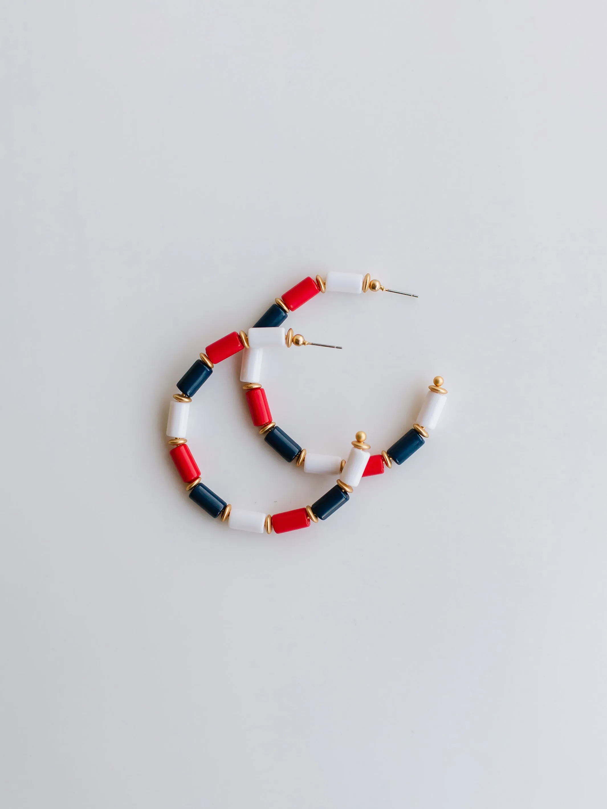 Cara Earrings | Red + Blue sold by Michelle McDowell
