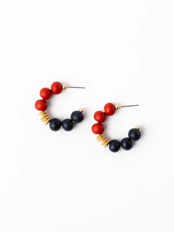 Kelly Earrings | Red + Blue made by Michelle McDowell