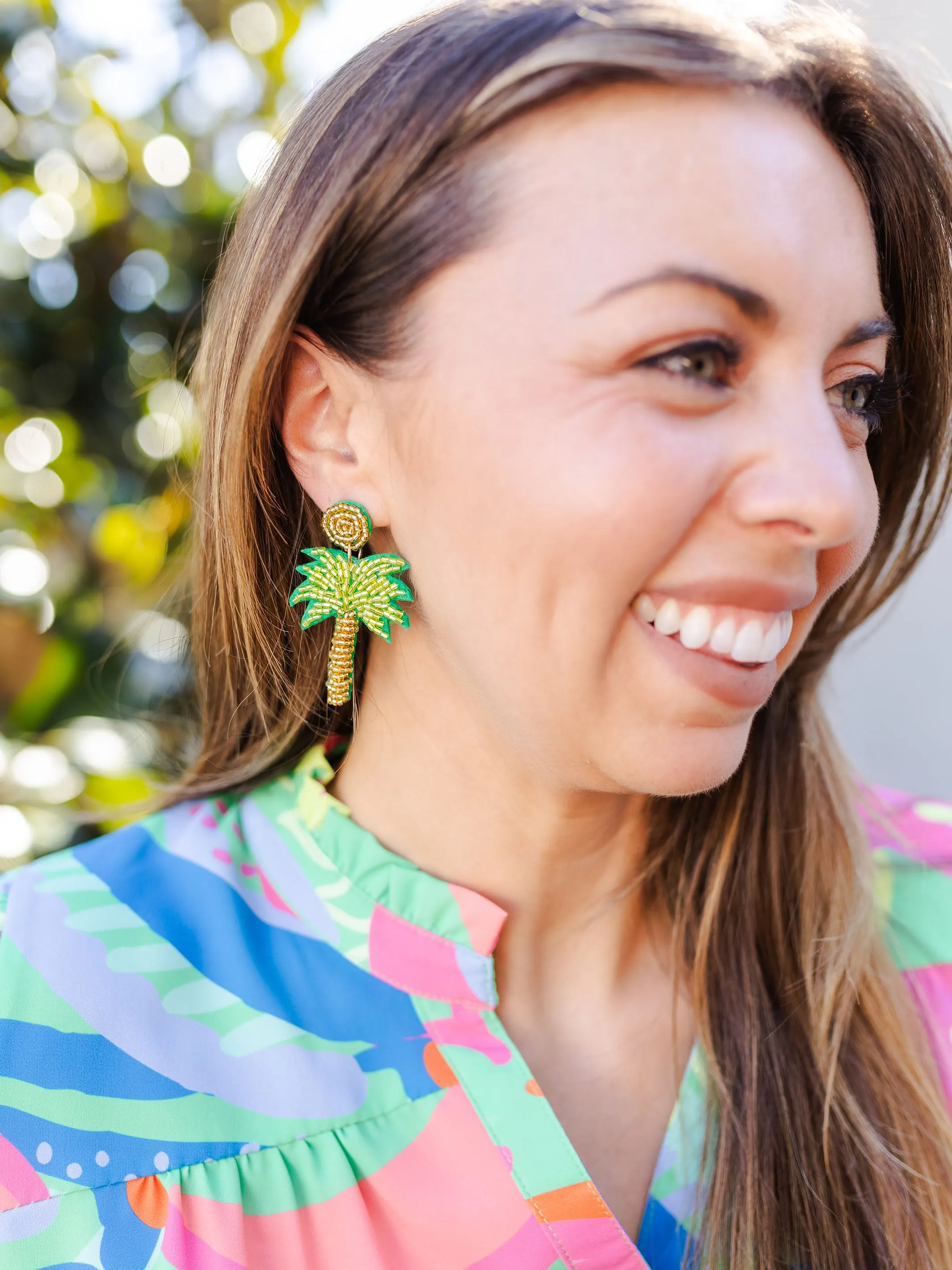 Palm Tree Earrings sold by Michelle McDowell product image thumbnail 3