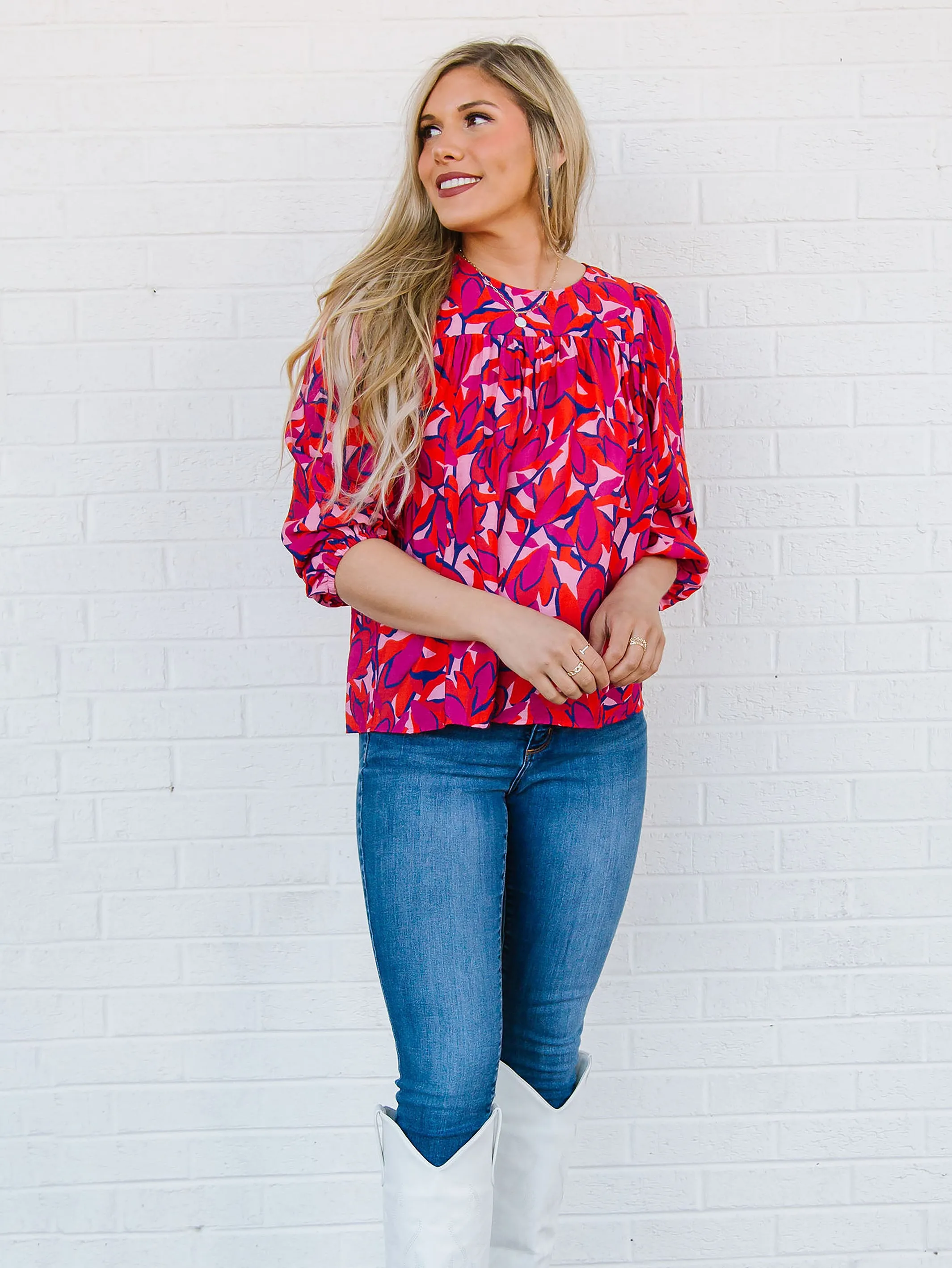 Whitney Top | Forget Me Not Pink sold by Michelle McDowell product image thumbnail 2