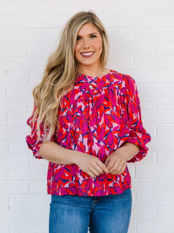 Whitney Top | Forget Me Not Pink sold by Michelle McDowell