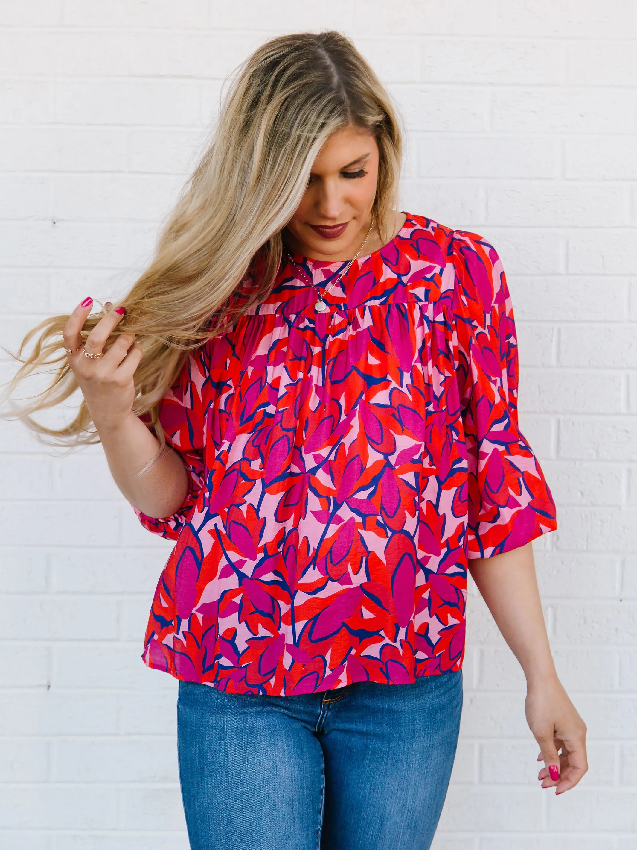 Whitney Top | Forget Me Not Pink sold by Michelle McDowell product image thumbnail 3