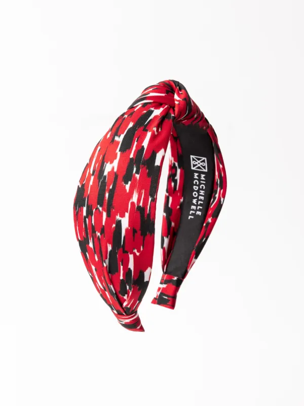 Luna Headband | Tailgate Time Red + Black sold by Michelle McDowell