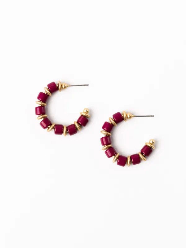 Cara Earrings | Garnet + Gold sold by Michelle McDowell