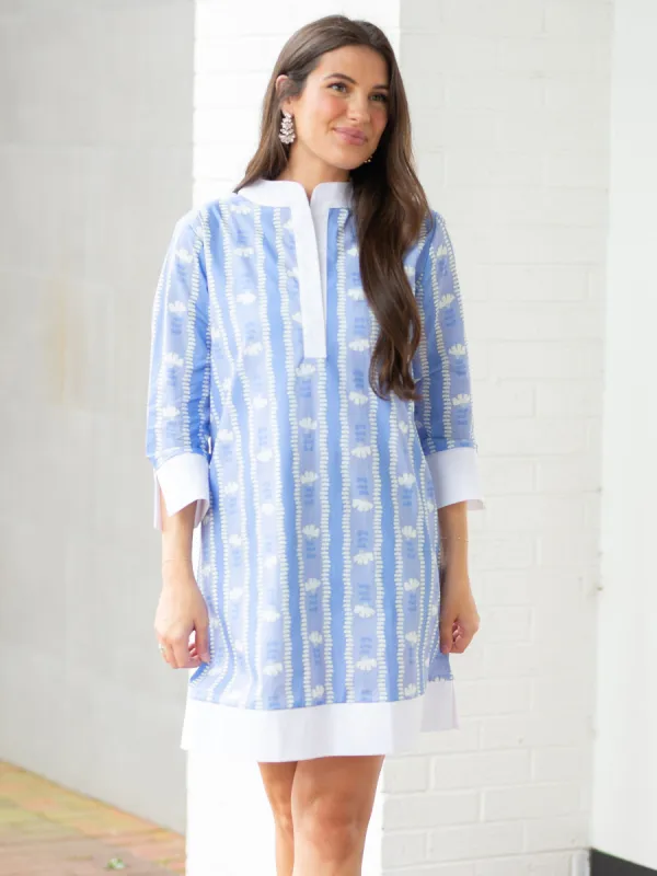 FINAL SALE - Camille Dress | Stem Stripes Blue sold by Michelle McDowell