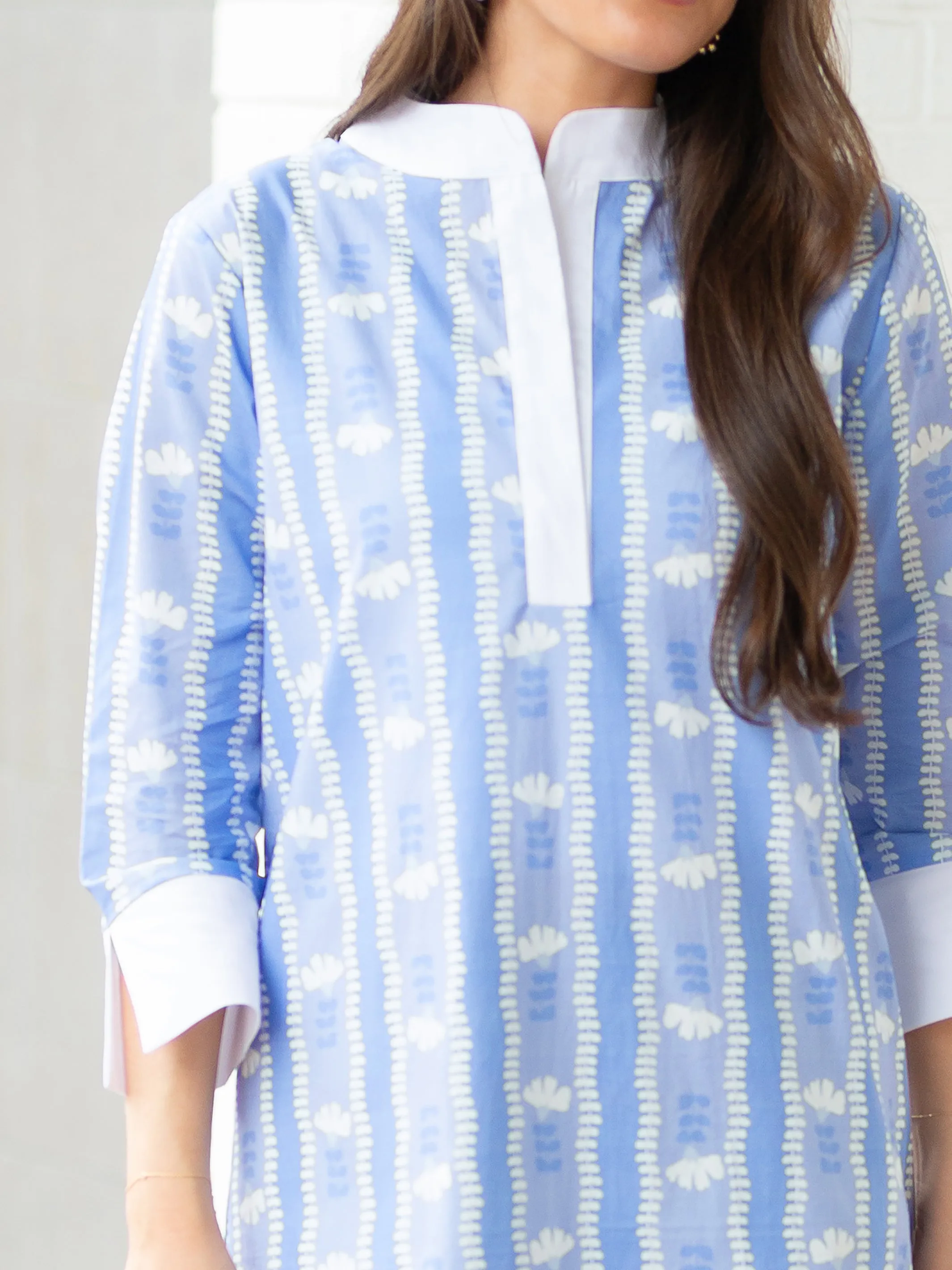 FINAL SALE - Camille Dress | Stem Stripes Blue sold by Michelle McDowell product image thumbnail 2