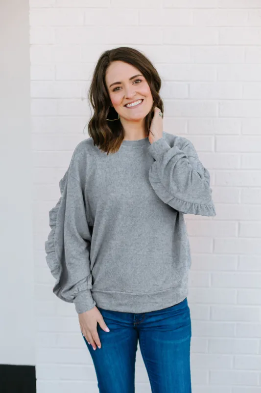 FINAL SALE -  Heather Top | Gray sold by Michelle McDowell