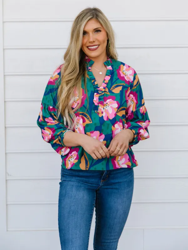 FINAL SALE - Lexi Top | Gold Rush Green sold by Michelle McDowell