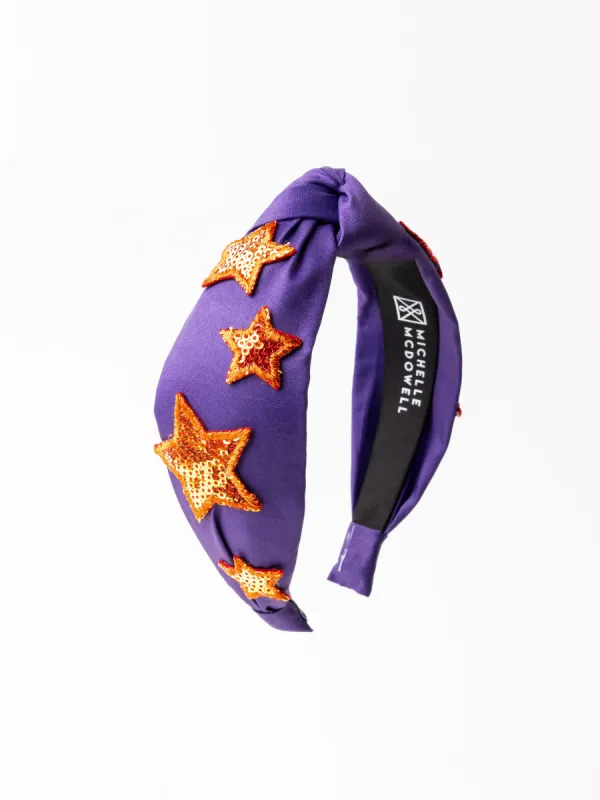 Emma Headband |  Purple + Orange sold by Michelle McDowell