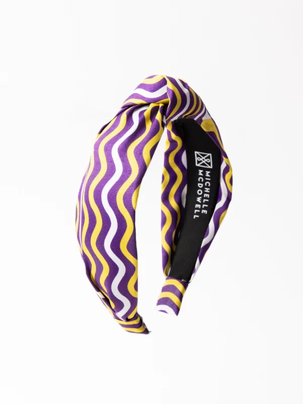 Luna Headband | Capri Crush Purple + Gold sold by Michelle McDowell