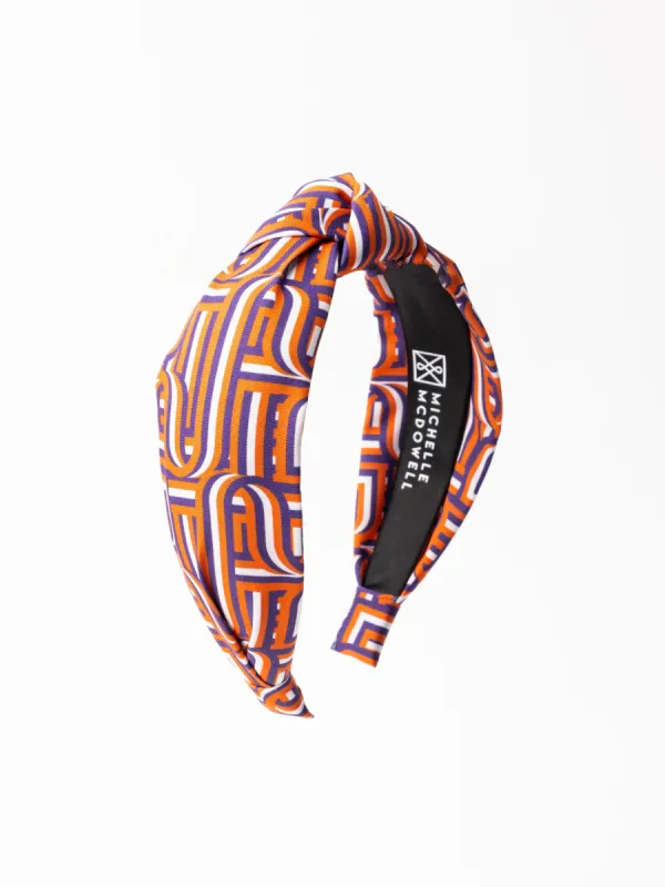 Luna Headband | Touchdown Purple + Orange sold by Michelle McDowell