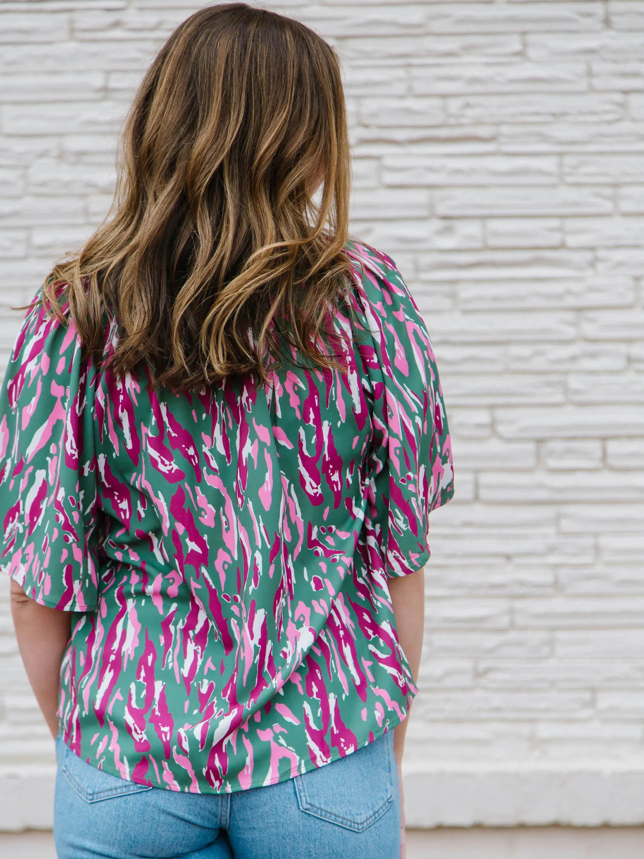 FINAL SALE - Lori Top | Tiger Tail Olive sold by Michelle McDowell product image thumbnail 3