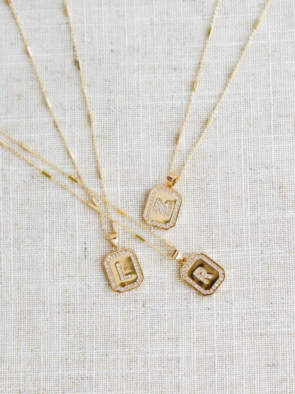 FINAL SALE - Luxe Finley Initial Necklace made by Michelle McDowell
