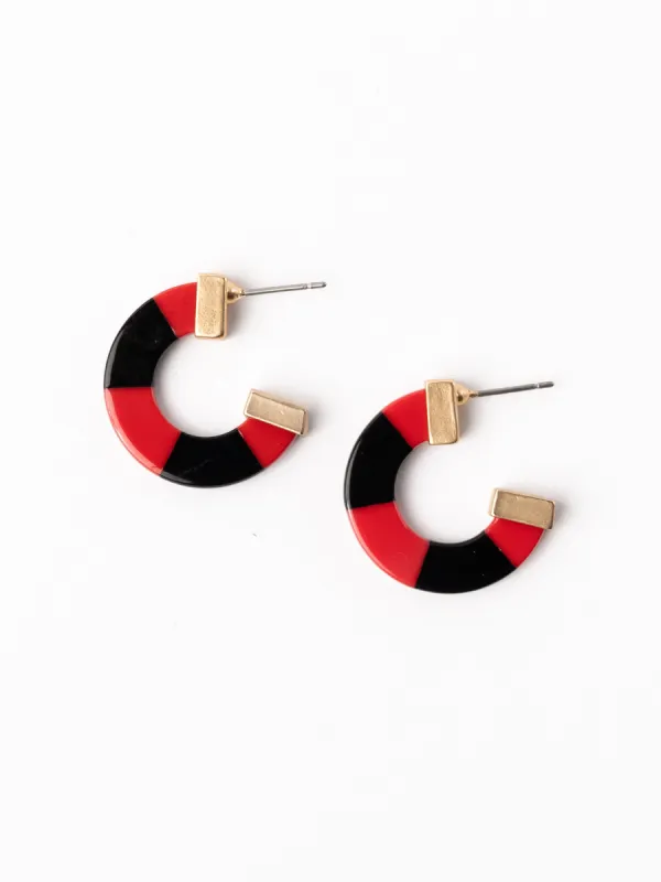 Melody Earrings | Red + Black sold by Michelle McDowell