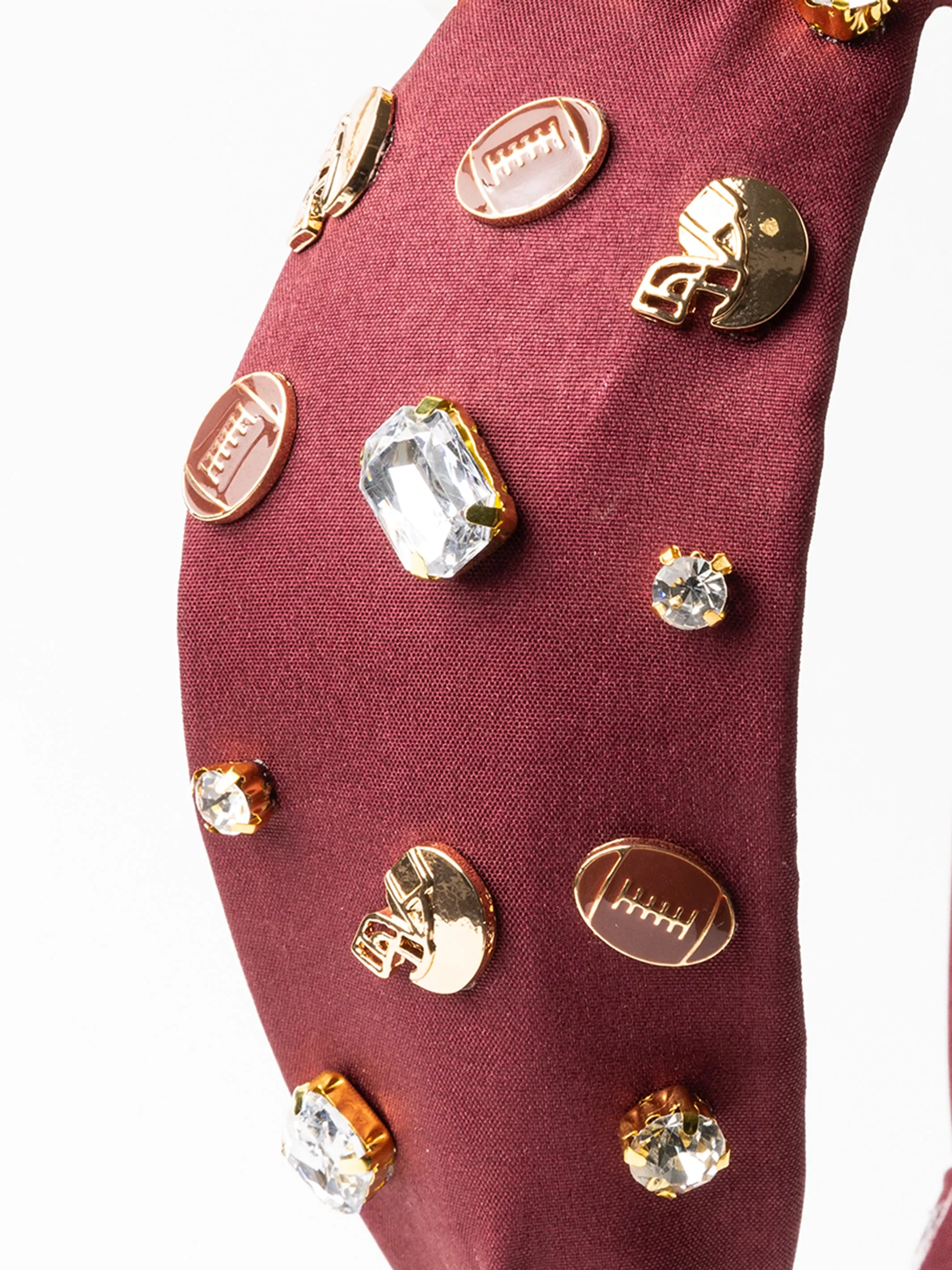 Victory Vibes Headband | Garnet + Gold sold by Michelle McDowell product image thumbnail 2