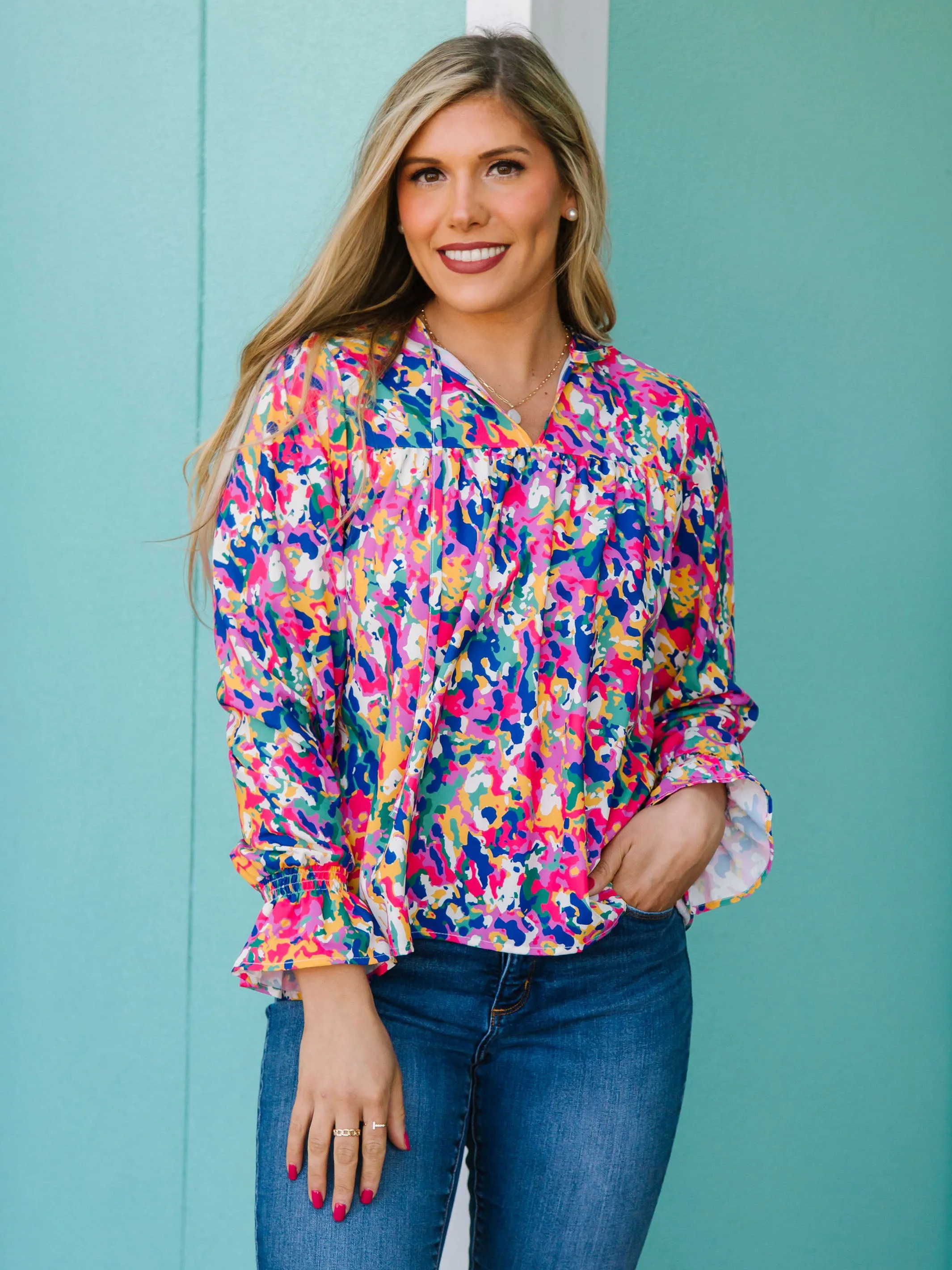 FINAL SALE - Elena Top | Honey Crisp Pink sold by Michelle McDowell