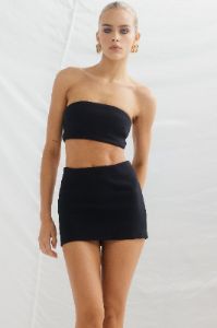 ALBI MINI SKIRT - BLACK sold by Sndys