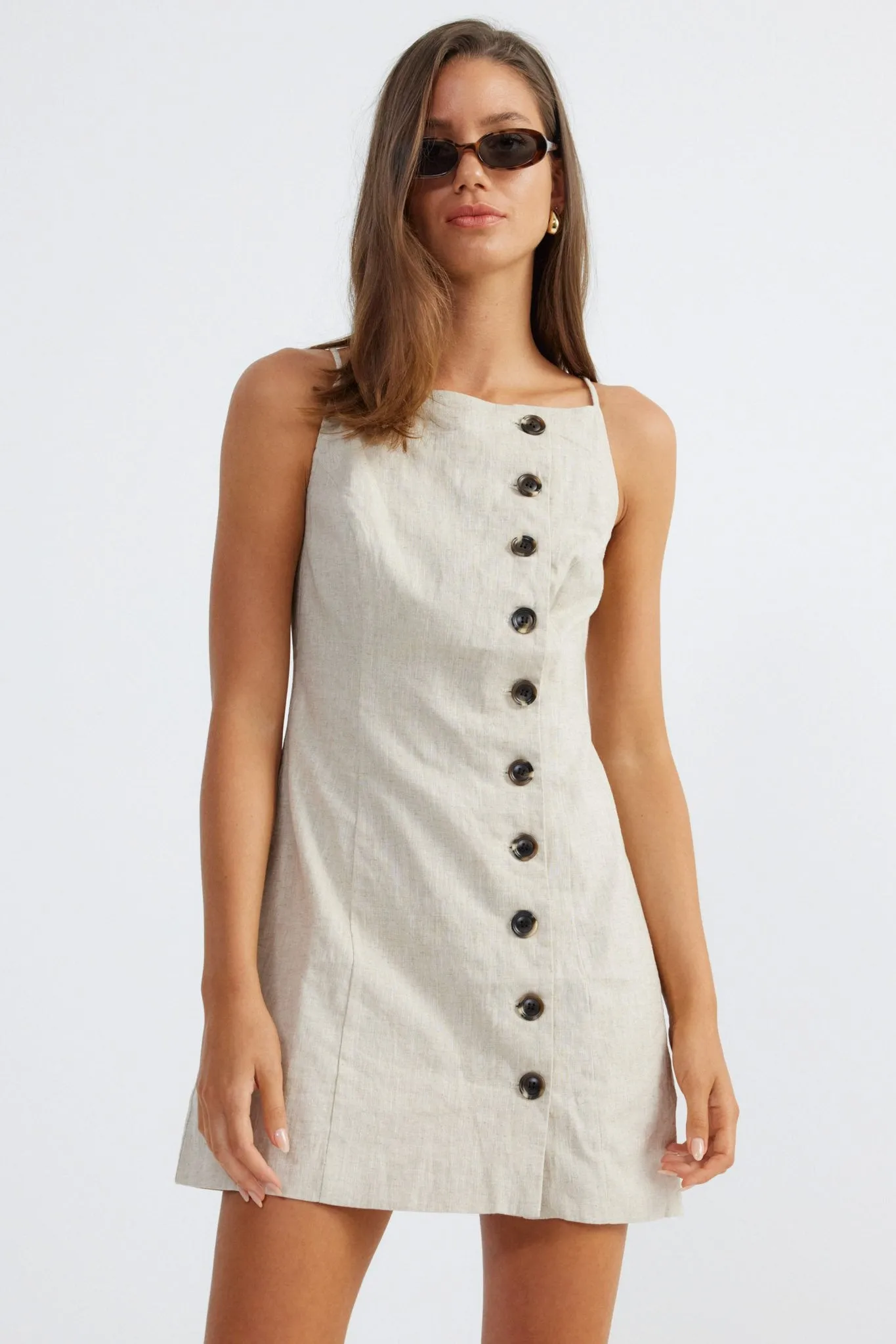 ALLEGRA LINEN MINI DRESS sold by Sndys product image thumbnail 4