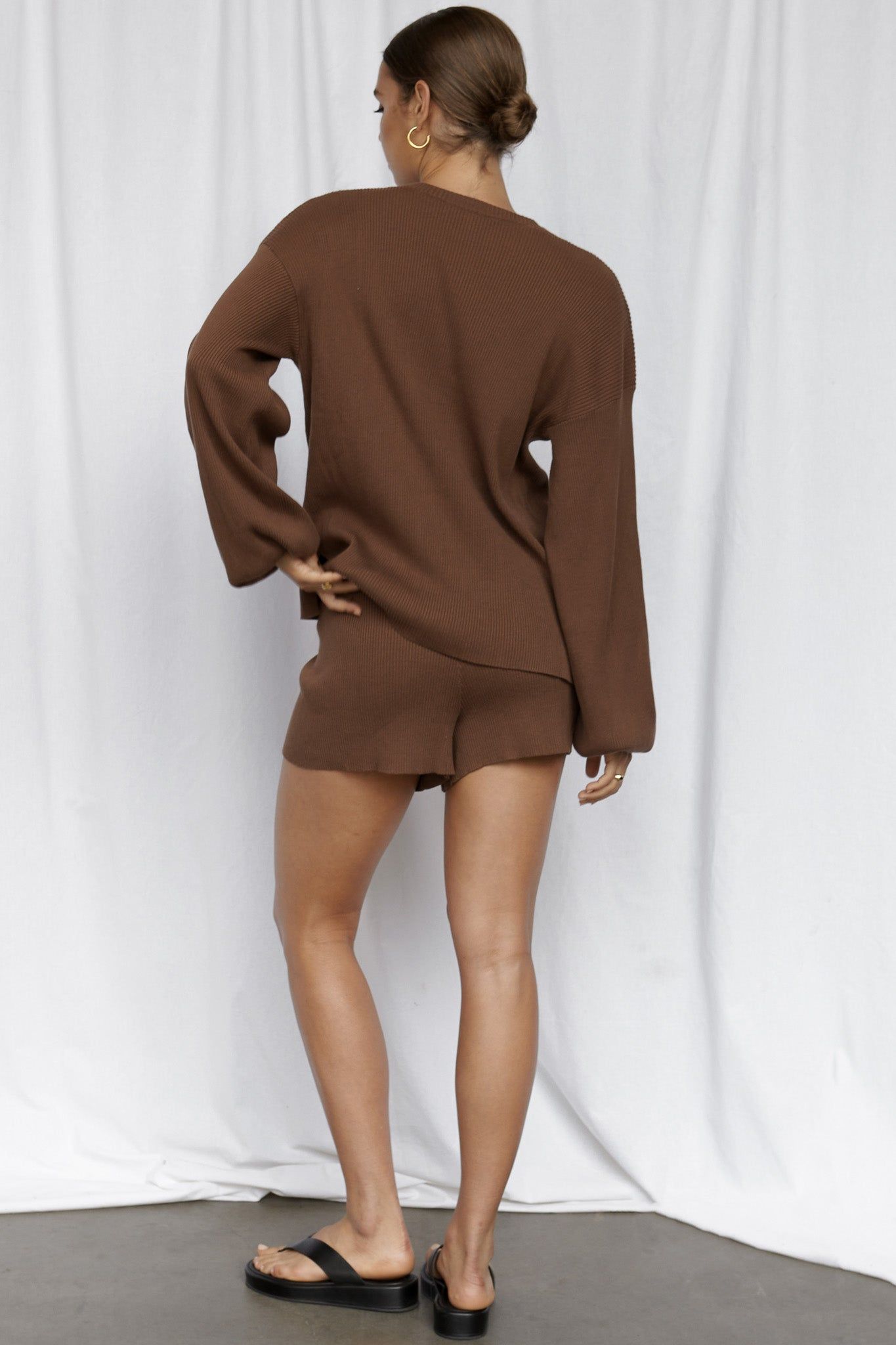GOLDIE LONG SLEEVE TOP - CHOCOLATE sold by Sndys product image thumbnail 4