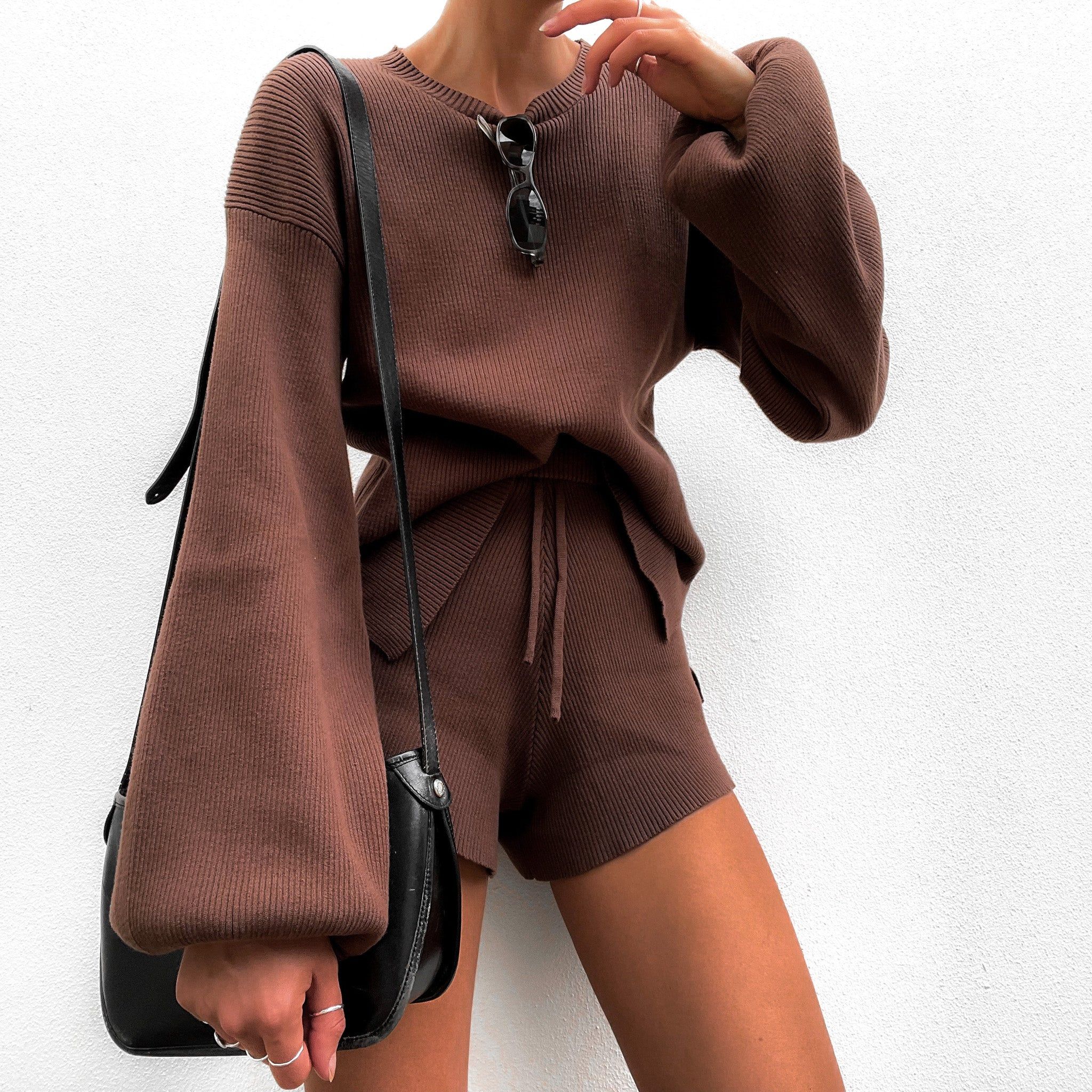 GOLDIE LONG SLEEVE TOP - CHOCOLATE sold by Sndys product image thumbnail 2