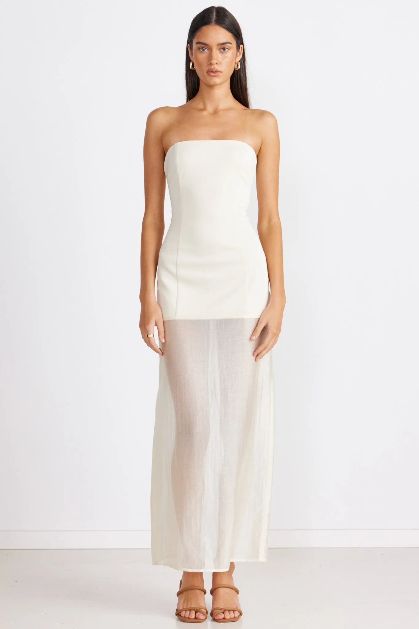 ワンピース Chloe LONG DRESS (CHC23UMR07610 001) CHLOE SHEER DRESS | Parallel