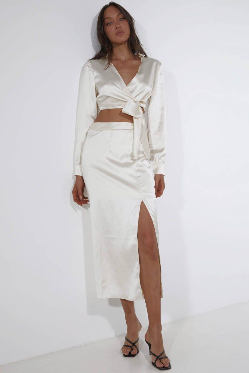 NIKITA SKIRT - CHAMPAGNE sold by Sndys