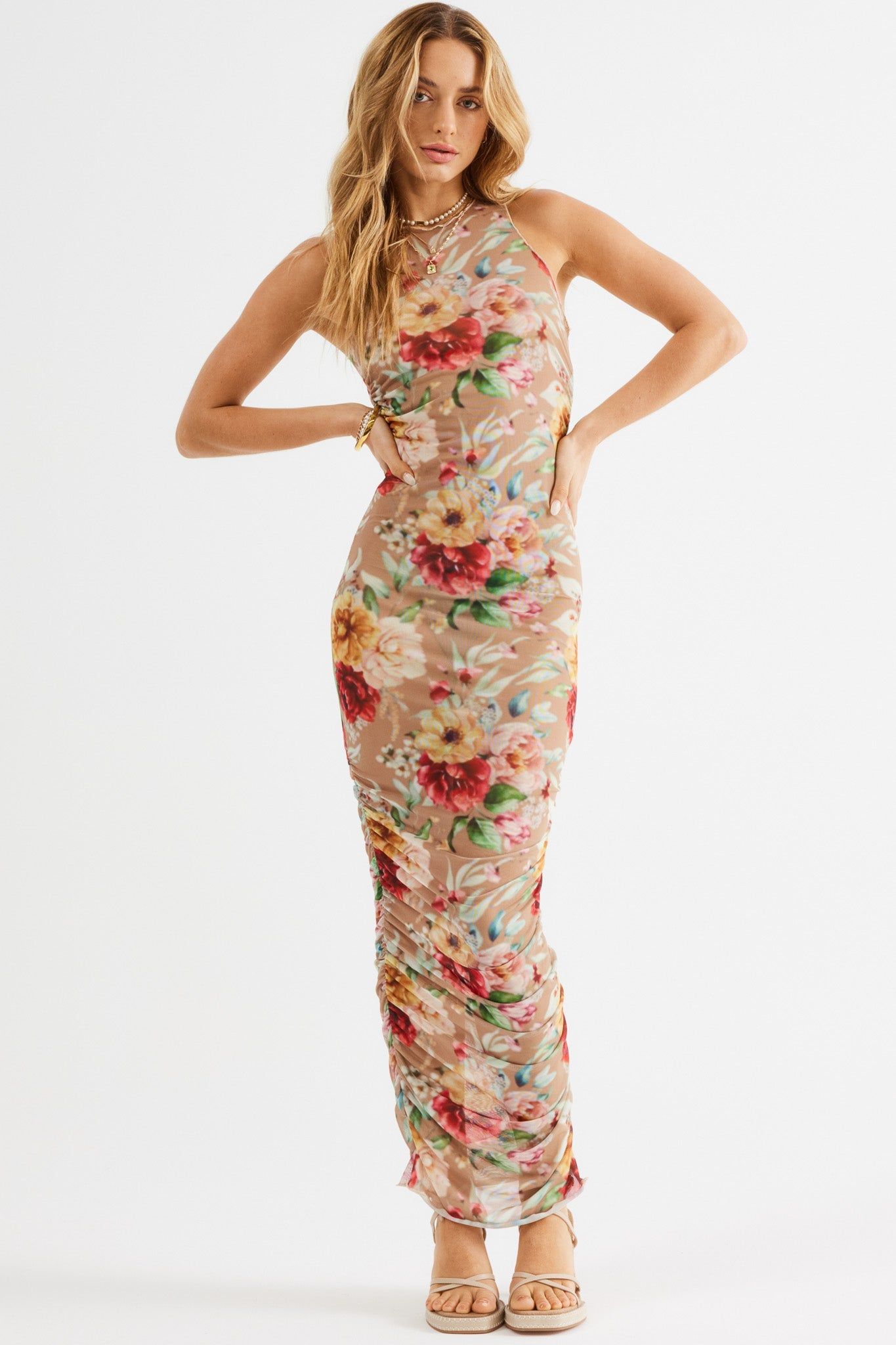 PALAMAS MESH MIDI DRESS - FLORAL sold by Sndys product image thumbnail 4