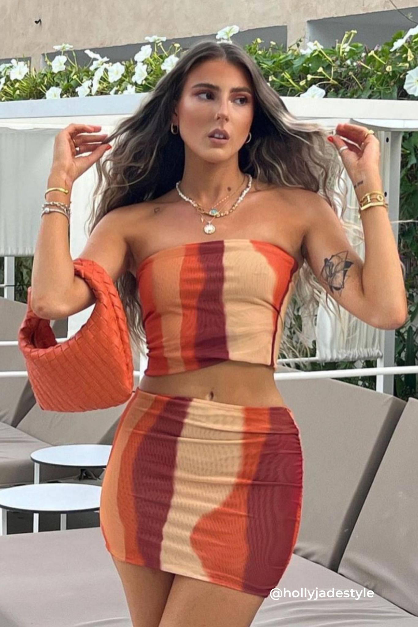 JADE SKIRT - ORANGE MULTI sold by Sndys product image thumbnail 2