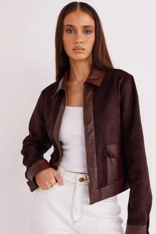 ROE FAUX SUEDE JACKET sold by Sndys