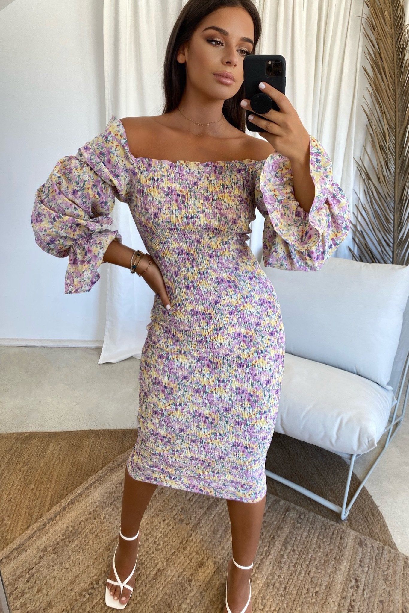 COURTNEY MIDI DRESS - LILAC sold by Sndys product image thumbnail 3