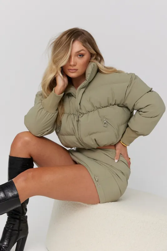 STORMI PUFFER JACKET - MOSS sold by Sndys