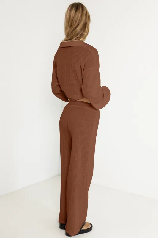 AVERY PANT - CHESTNUT sold by Sndys