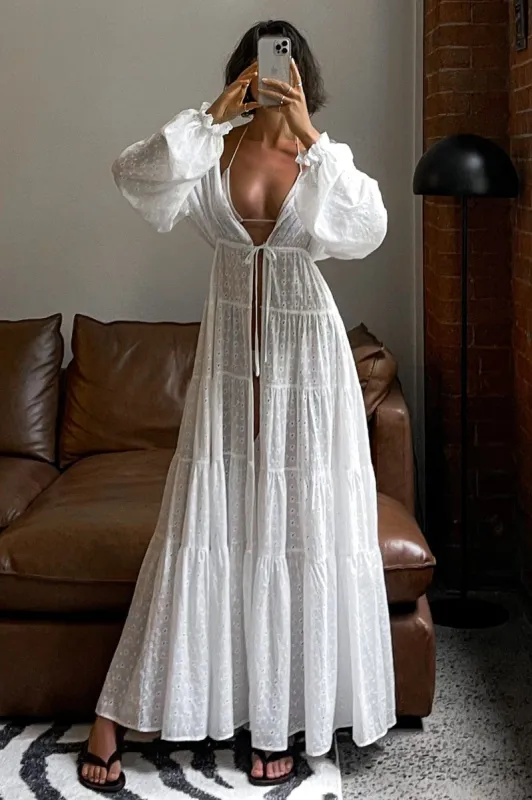 POSY MAXI DRESS - WHITE sold by Sndys