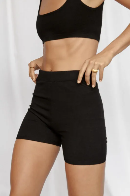 HAZEL BIKE SHORTS - BLACK sold by Sndys