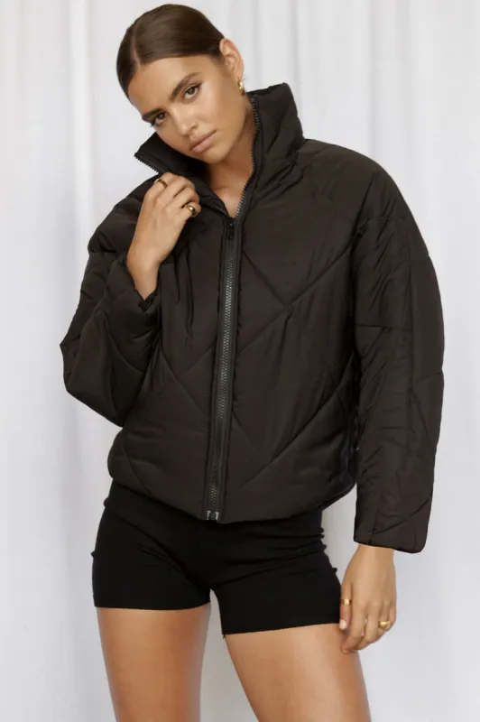 BLAKE PUFFER JACKET - BLACK sold by Sndys