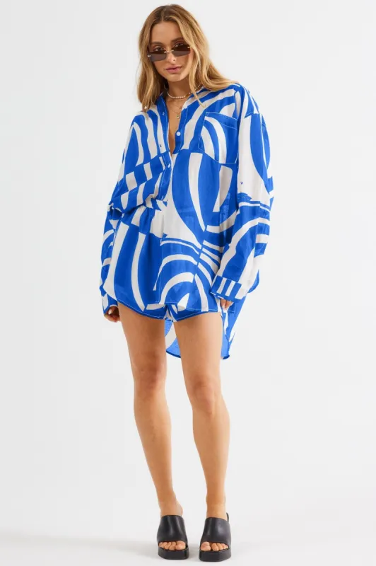 HEATHER SHIRT PRINT - BLUE PATTERN sold by Sndys