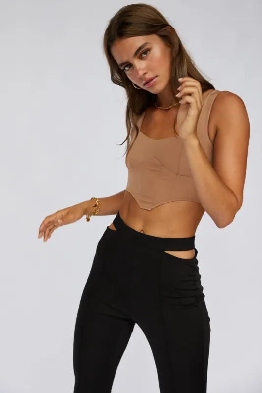 ANYA CORSET TOP - TAN sold by Sndys