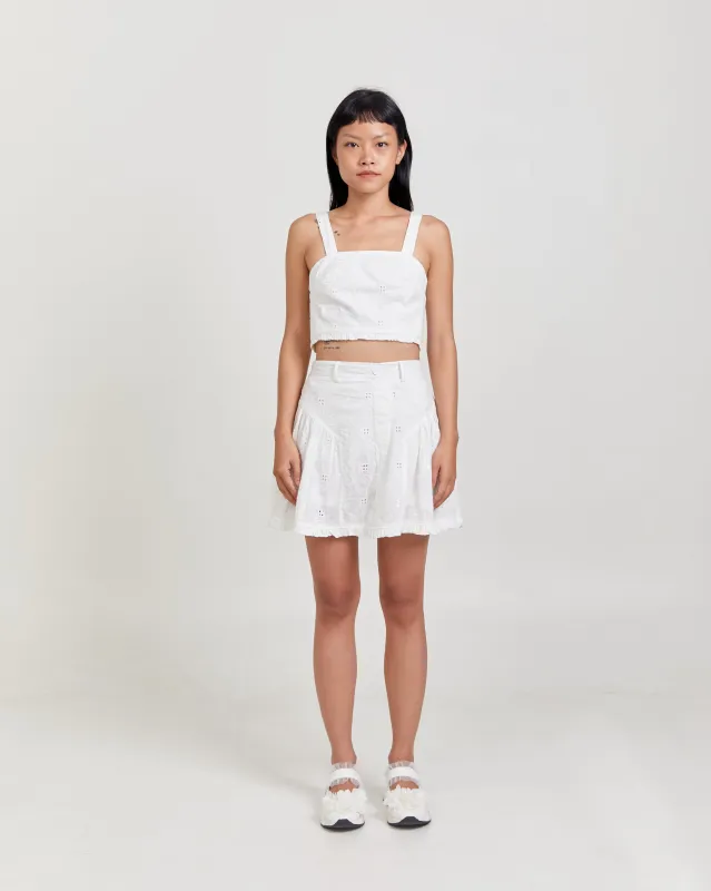 NALLA LACE CROPPED TANK made by CHIEL