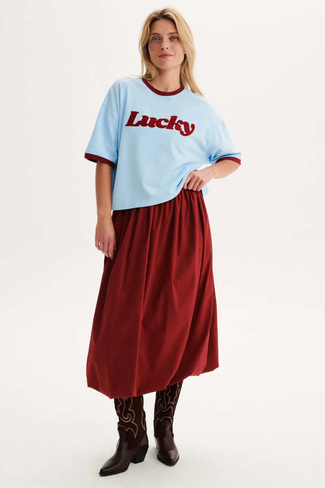 SPÓDNICA BALLERINA CAPPUCINA BORDOWA sold by She is Sunday product image thumbnail 2