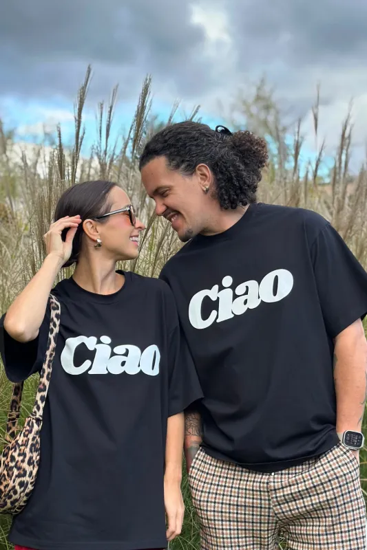 T-SHIRT CIAO BLACK - UNISEX made by She is Sunday