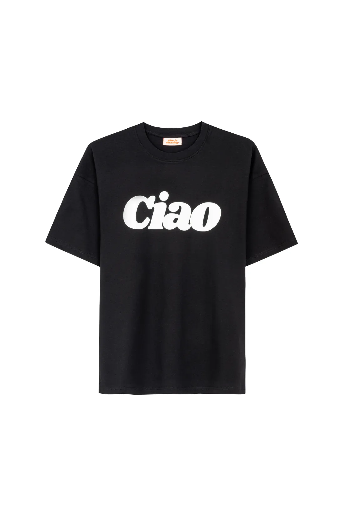 T-SHIRT CIAO BLACK - UNISEX sold by She is Sunday product image thumbnail 2
