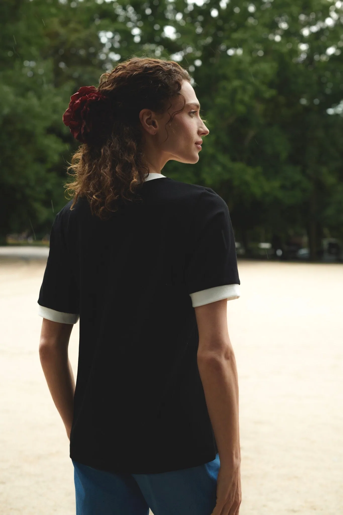 T-SHIRT CIAO V-NECK BLACK sold by She is Sunday product image thumbnail 4