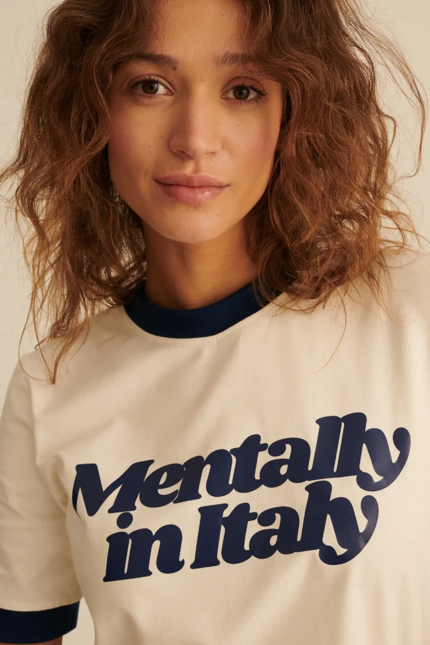 T-SHIRT MENTALLY IN ITALY NAVY sold by She is Sunday product image thumbnail 5