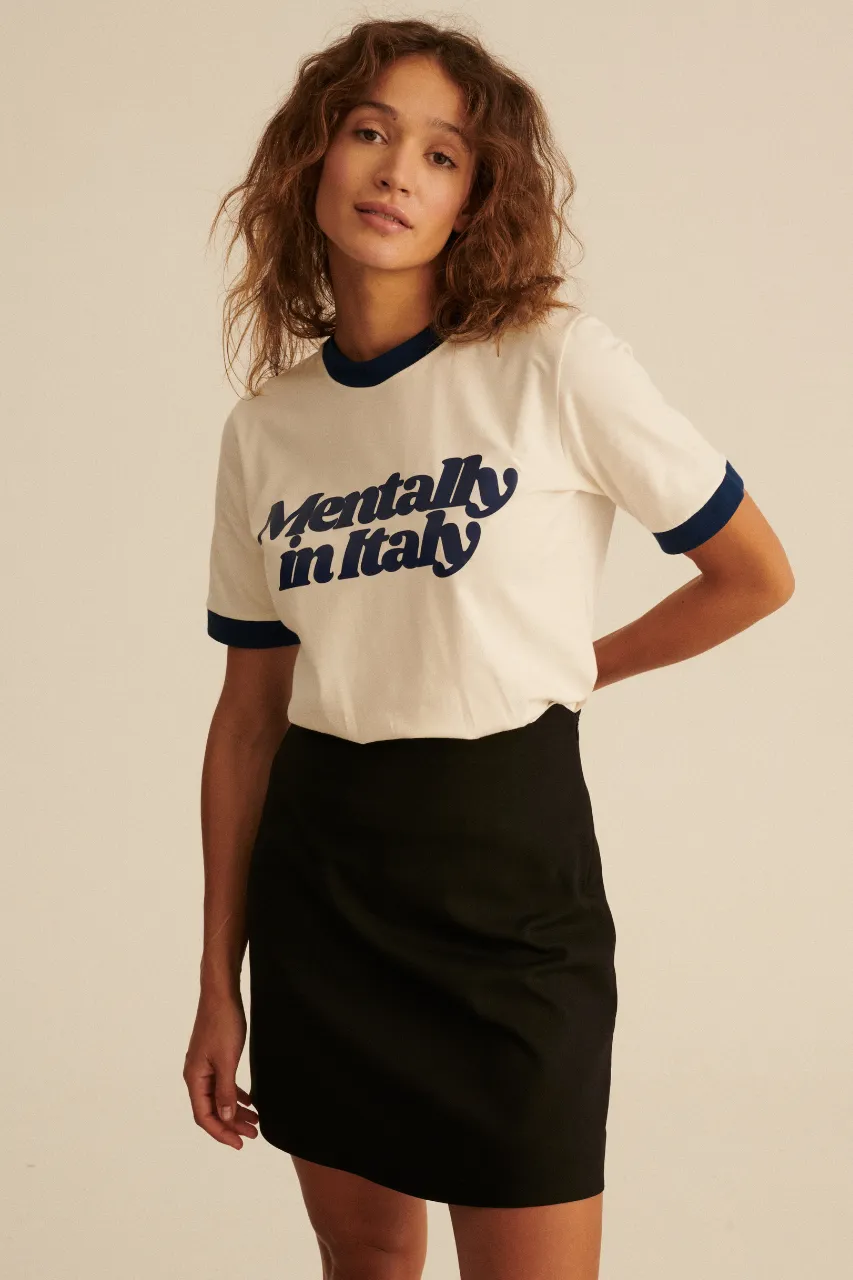 T-SHIRT MENTALLY IN ITALY NAVY sold by She is Sunday product image thumbnail 2