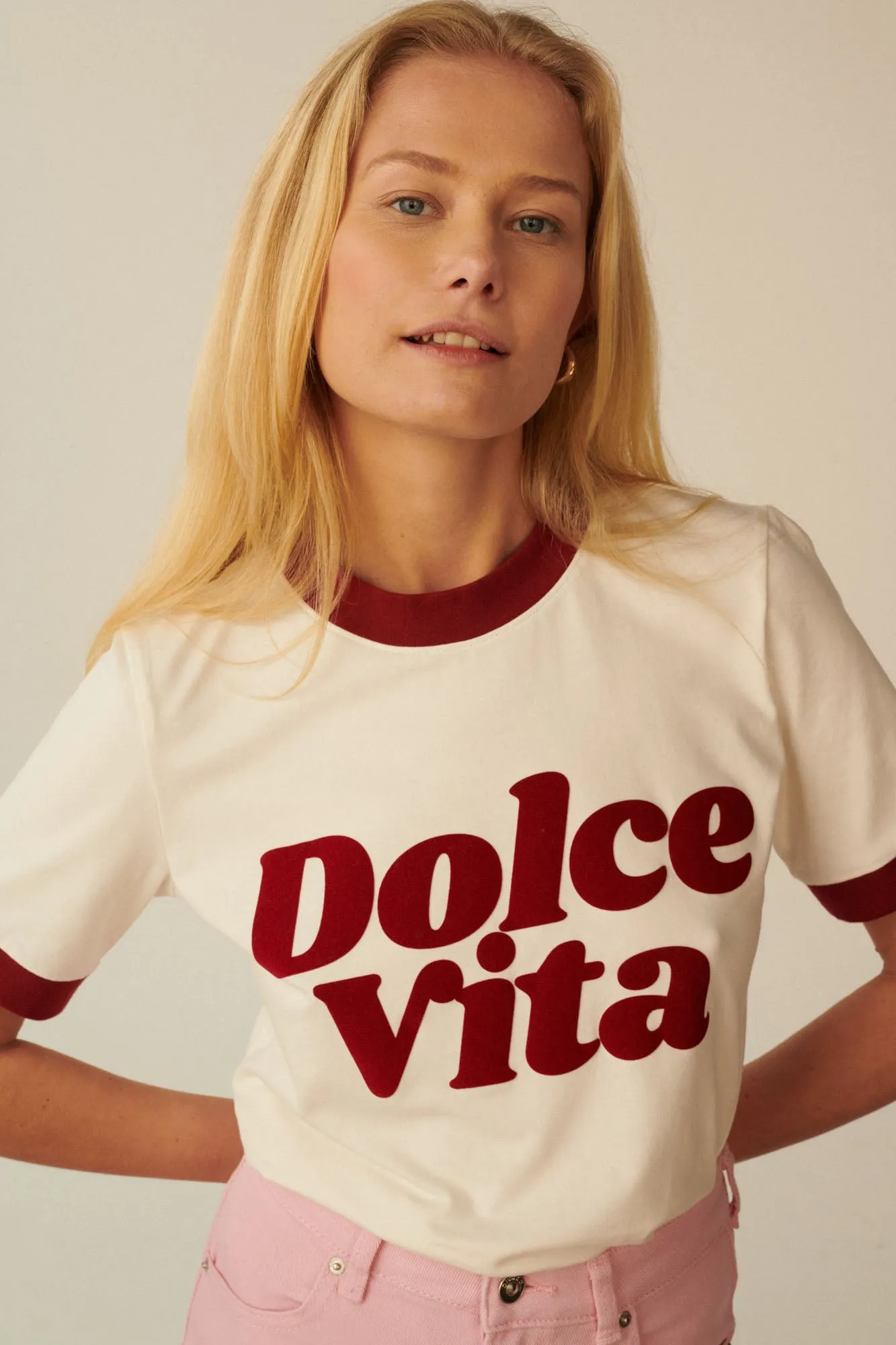 T-SHIRT DOLCE VITA BIAŁY sold by She is Sunday product image thumbnail 3