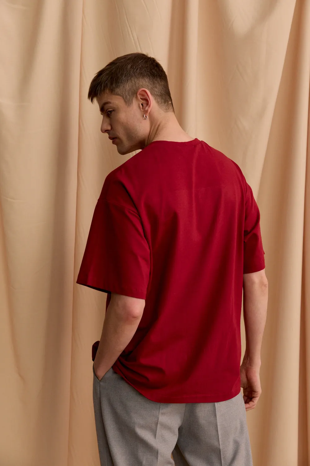 T-SHIRT HUBBY BORDO OVERSIZE - MEN sold by She is Sunday product image thumbnail 3