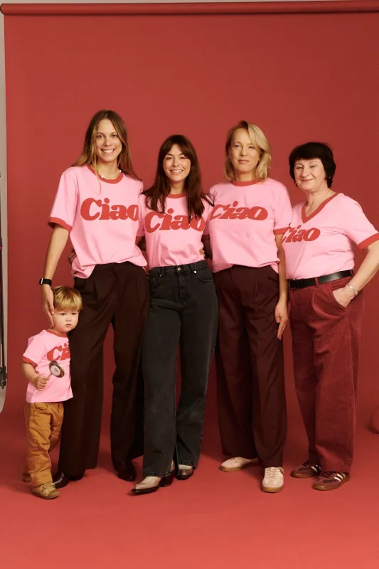 T-SHIRT CIAO SUNDAY RÓŻOWY made by She is Sunday