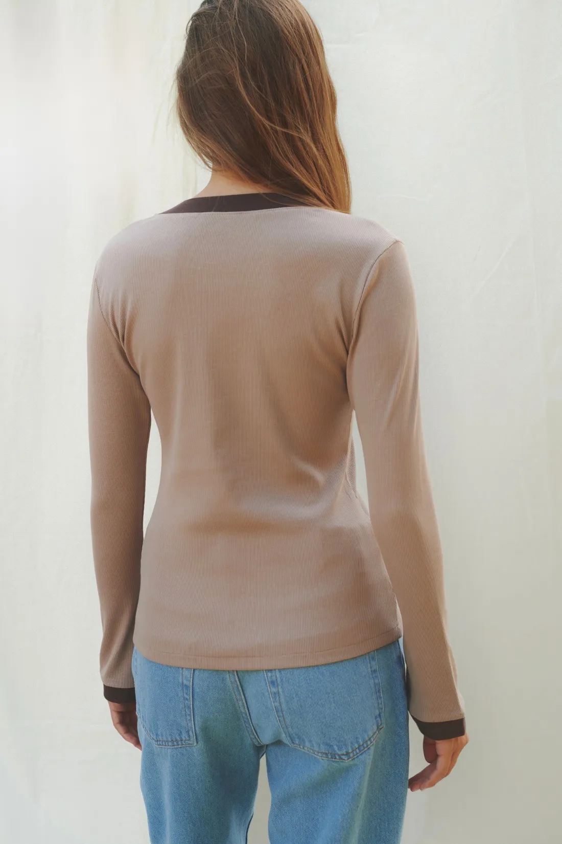 LONGSLEEVE FELICITA MOKKA sold by She is Sunday product image thumbnail 4